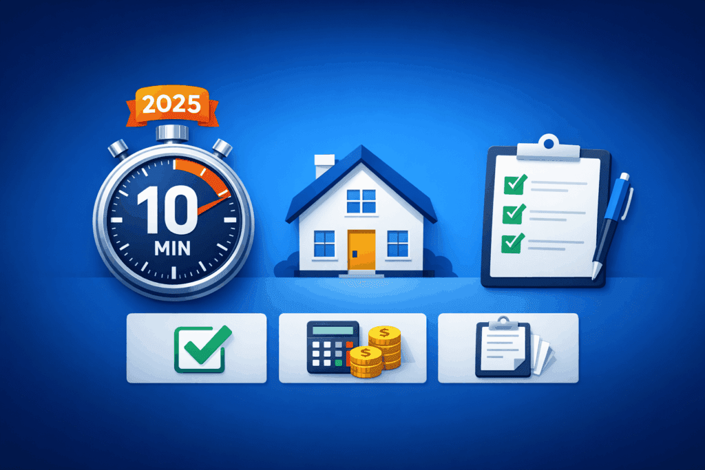 전세대출 조건 2025를 10분 체크리스트로 정리한 인포그래픽(가능·한도·서류 아이콘