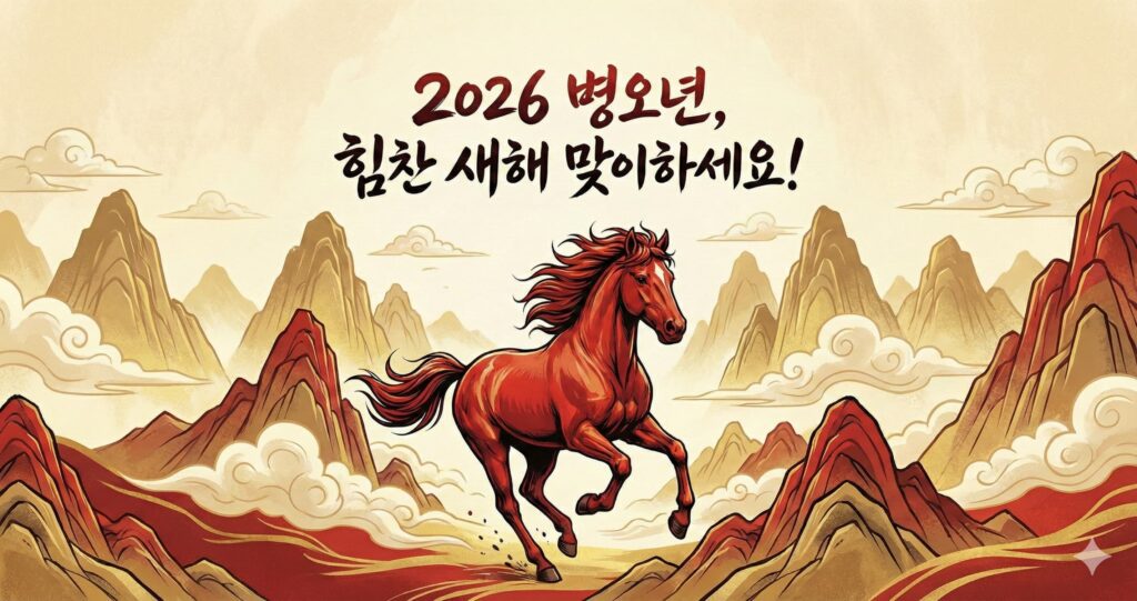 2026년 새해 인사말 문구 대표이미지 병오년 붉은 말의 해