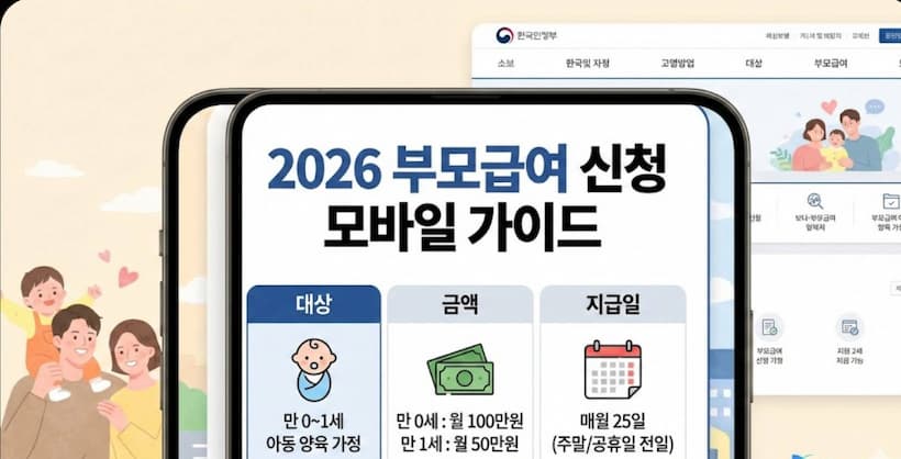 2026 부모급여 신청 모바일 가이드(대상·금액·지급일)