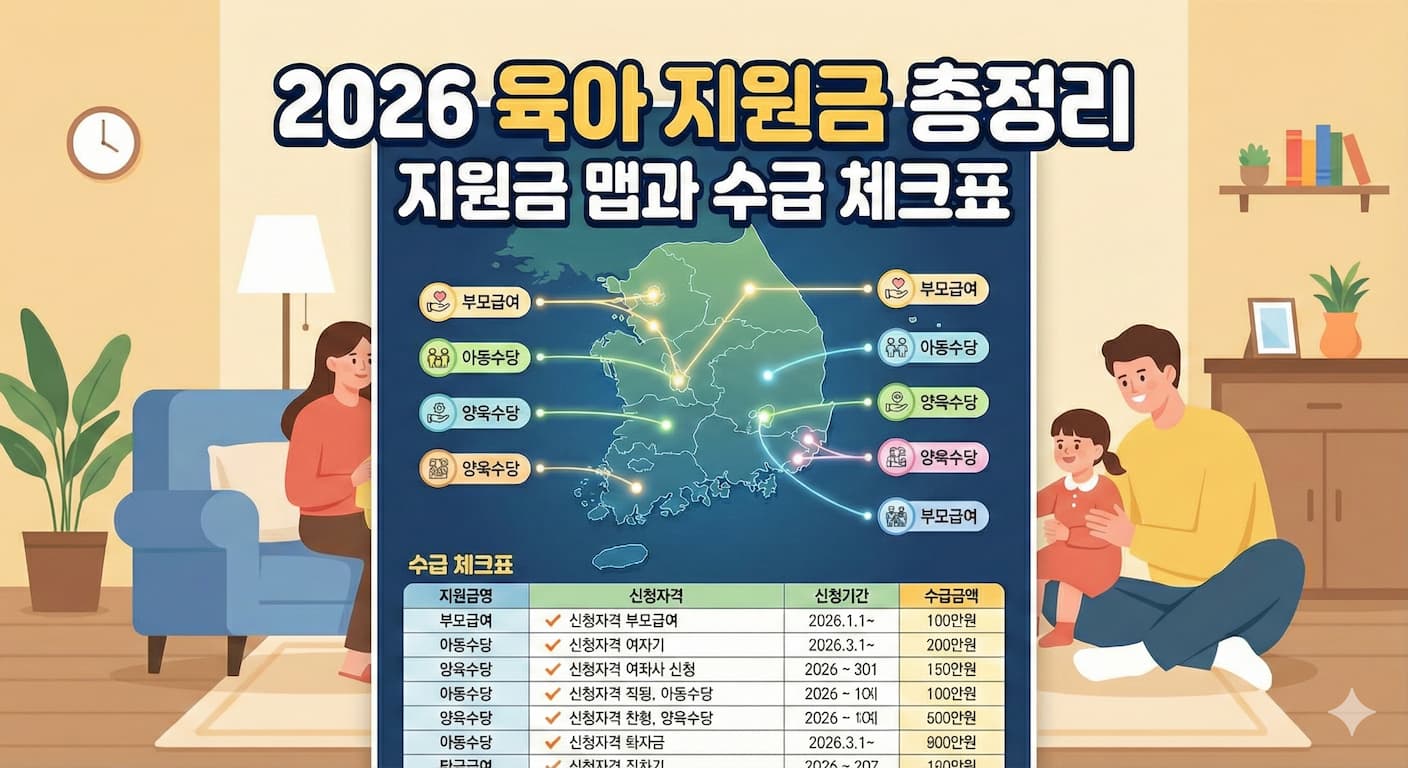 2026 육아 지원금 총정리 지원금 맵과 수급 체크표