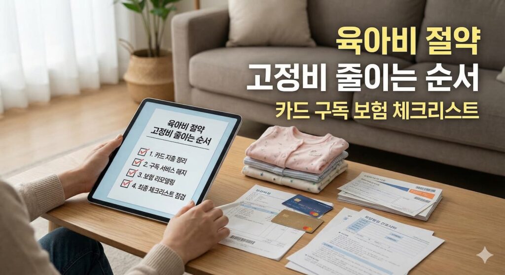 육아비 절약 고정비 줄이는 순서 카드 구독 보험 체크리스트