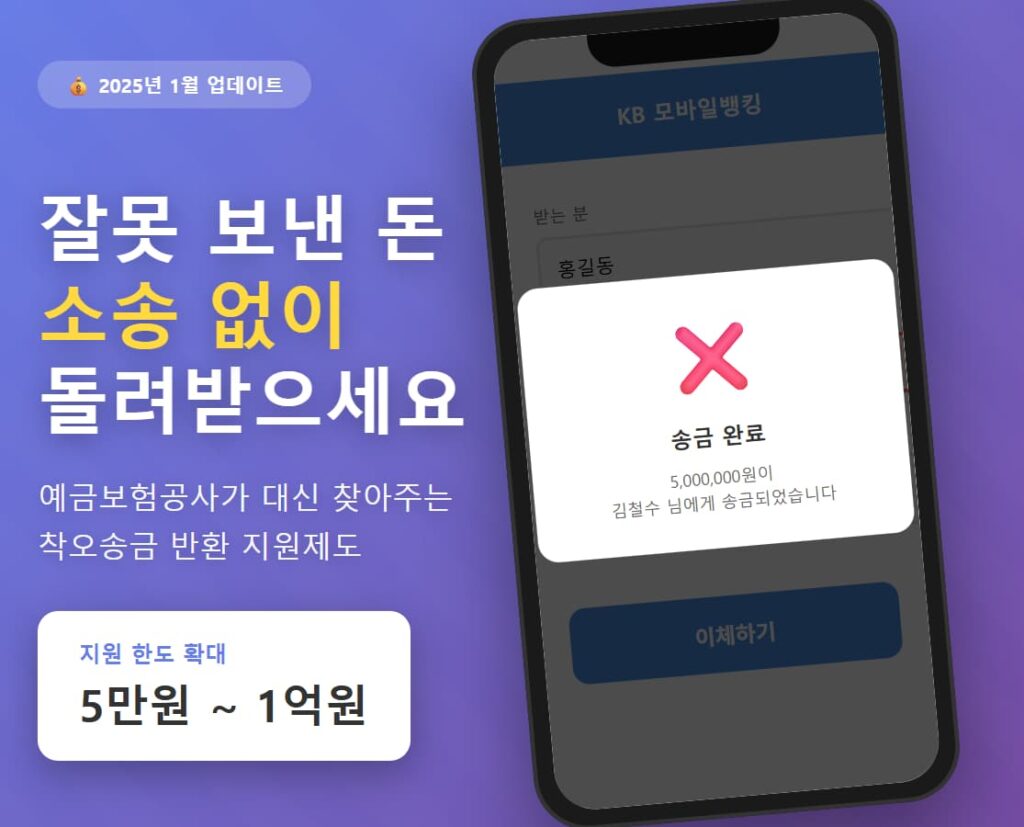 착오송금 반환 지원제도