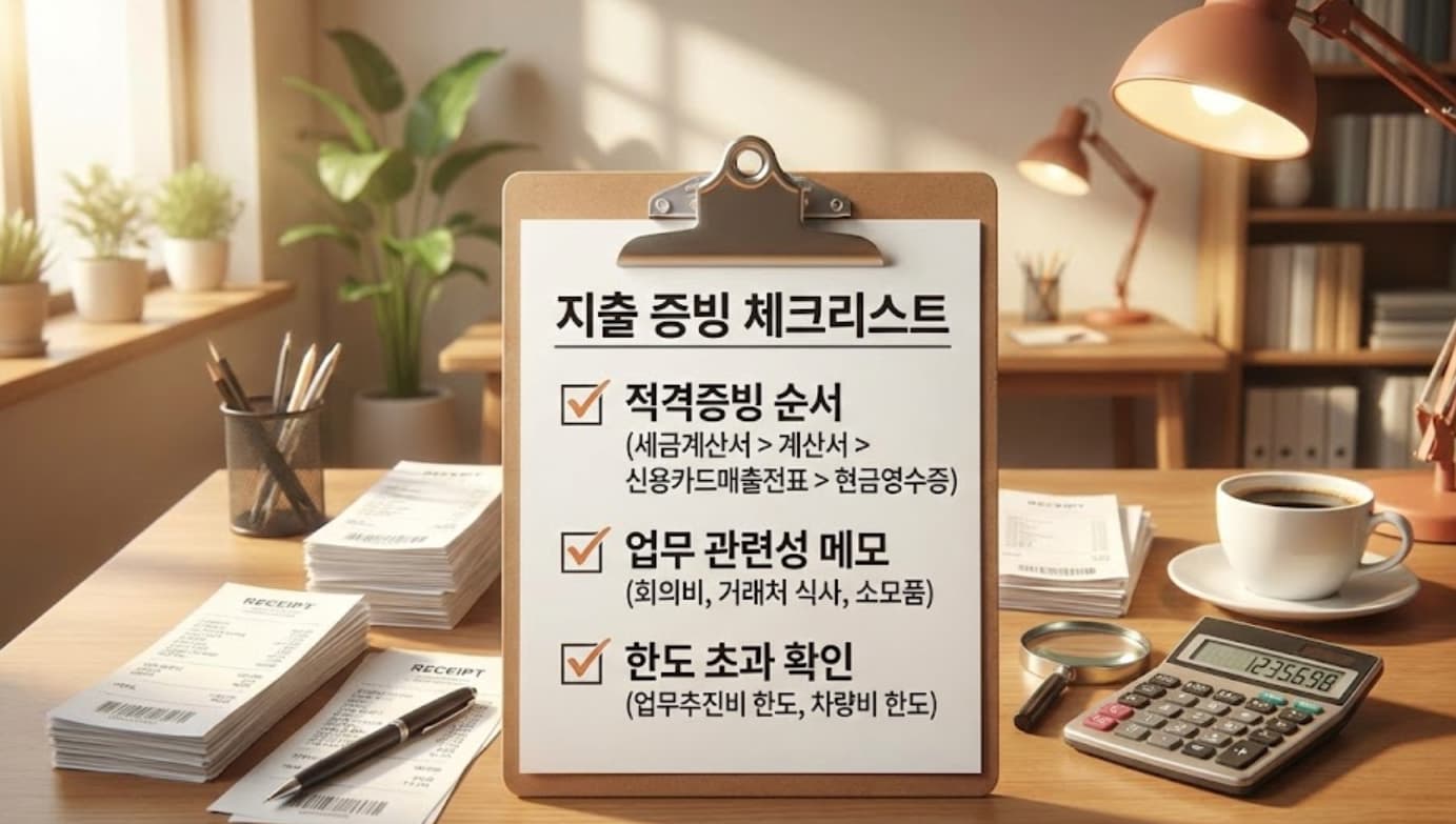 법인 비용처리 기본 10가지 증빙력 순서 체크리스트