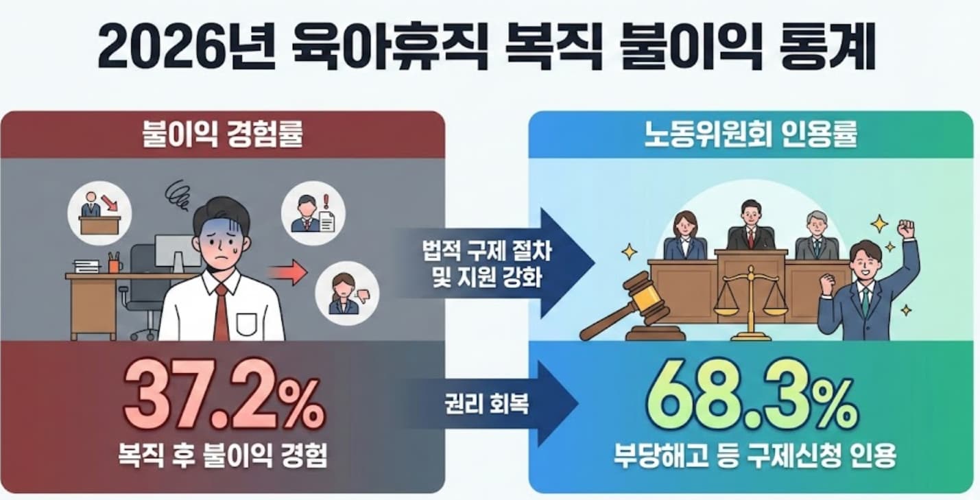 육아휴직 복직 불이익 대응 방법 | 한직 발령·임금 삭감·권고사직 당했다면?