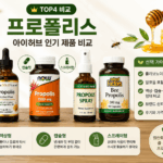 아이허브 프로폴리스 추천 제품 비교와 액상·캡슐·스프레이 차이를 정리한 인포그래픽