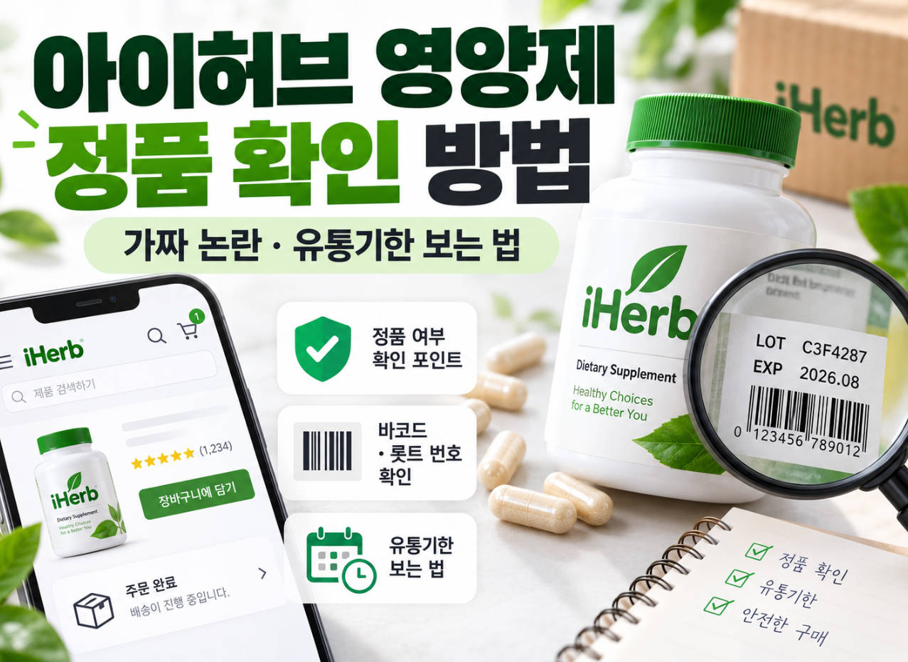 아이허브 영양제 정품 확인 방법 | 가짜 논란과 유통기한 보는 법